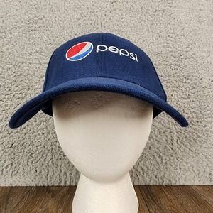 Pepsi Logo Embroidered Navy Blue Baseball Cap Hat Adjustable Pepsi.com